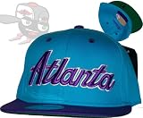 Atlanta Aqua / script Violet Snapback Chapeau