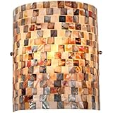 Chloe Lighting CH3CD28BC08-WS1 Shelley Mosaic 1-Light Wall Sconce with 8.3-Inch Width