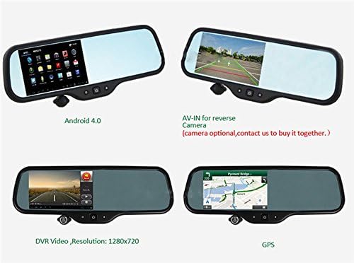 Acten Fashion New 1PC 5" Car Rearview Mirror GPS Navidator Bluetooth Android 4.0 Wifi DVR Reverse CAM