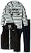 Calvin Klein Baby Boys' Black Puffy Vest with Tee and Pants