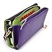 Universal PU Leather Wallet Wrist-let Phone Clutch Purse For Apple iPhone 6 PLUS & Samsung Galaxy S6 BLACK, PURPLE & GREEN.