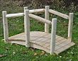 8' Unstained White Cedar Single Rail Bridge