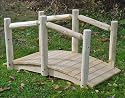 4' Unstained White Cedar Single Rail Bridge
