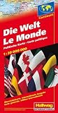 Hallwag Karten, Die Welt: &Uuml;bersichtskarte - Internationale Ausgabe - Mit Flaggen - Rand McNally and Company