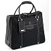 Laptop holdall in DuraFibre with Waxy Deer Tan leather trim in Black