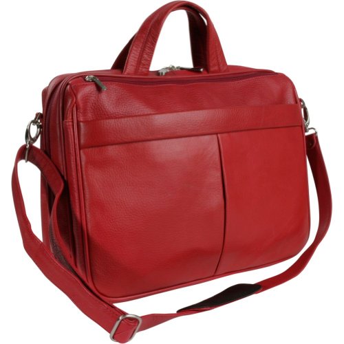 Royce Leather Ladies Laptop Brief - Red