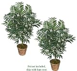 TWO 3' Artificial Bamboo Palm Trees, with No Pot,