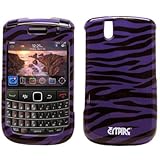 EMPIRE Purple and Black Zebra Design Hard Case Cover for Verizon BlackBerry ....