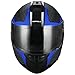 TRIANGLE Full Face Dual Visor Matte Black Street Bike Motorcycle Helmet (Large, Matte Blue)