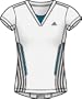 Womens adidas Glide Short Sleeve Tee,White/Teal,XL
