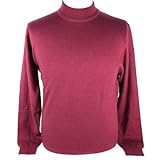Royal Cashmere RC 904 Lupetto Uomo Wine Red Mockneck Men's Sweater