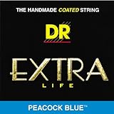 DR Strings Peacock Blue - Extra-Life Blue Coated Bass 45-105