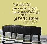 Wall Mural Vinyl Sticker Decal Inspirational Quote Love By Mother Theresa A1550