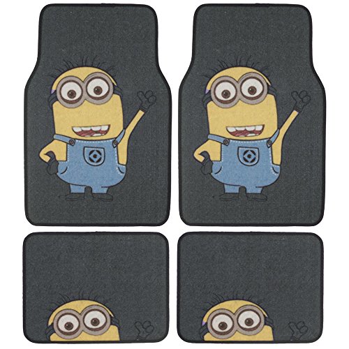 Despicable me minions car floor mats - 4 pc auto floor …