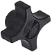 Davies Thermoplastic Four Arm knob, Flute Rim, Threaded Hole, 3/8"-16 Thread Size X 1/2" Thread Length, 1-3/4" Diameter (Pack of 5)
