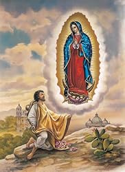 Guadalupe with Beate Diego Poster, 13" x 17" - MADE IN ITALY