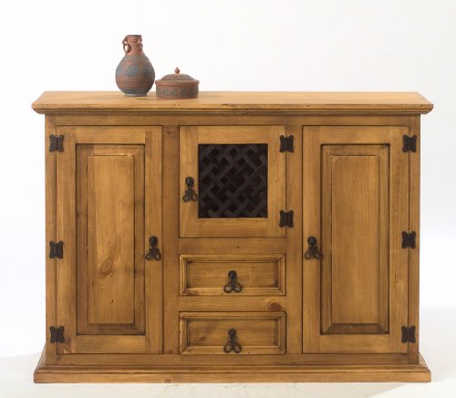 Highboard Mexico aus Pinie massiv geölt