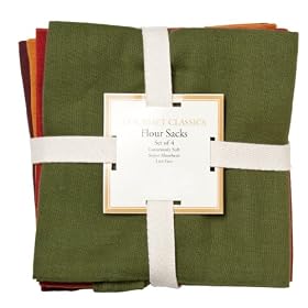 Gourmet Classics Autumn Colored Flour Sacks, Set of 4Gourmet Classics Flour Sacks, Set of 4