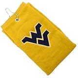 West Virginia Mountaineers Gold Embroidered Velour Golf Towel