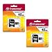 Nokia Lumia 521 Cell Phone Memory Card 2 x 16GB microSDHC Memory Card with SD Adapter (2 Pack)