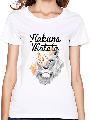 WYMY Women's Tshirts Hakuna Matata Size L White