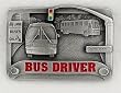 Bus Driver (Occupation) Enamel Pewter Buckle