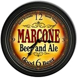 Marcone 's Beer and Ale Black Cascading Pub Style Wall Clock