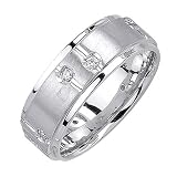 0.24ctw Extraordinary Diamond Wedding Band in 18K White Gold (GH, VS)