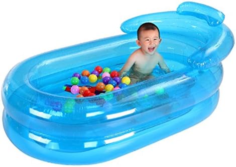 Adult thickening folding tub/Plastic bath barrel/Bath tub-Blue Version 1 145*80*64CM