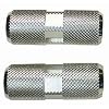 Black Ops Knurled Pro 3/8 BMX axle pegs, Double Sided, Silver