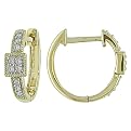 10Ky 1/10Ct Tdw Huggie Earrings - White