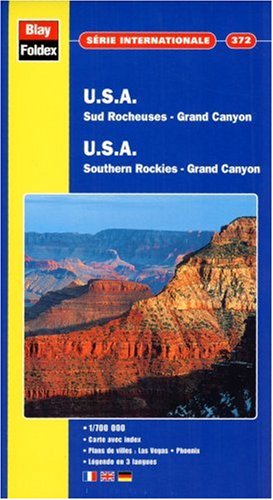 City Travel Guides Discounted  Livres : Carte routière et touristique : U.S.A. Sud-Rocheuses - Grand Canyon R°V°, N° 372 (avec un index)