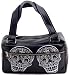 Lux DeVille Handbag Sugar Skulls Day of the Dead Purse Vegan Black Vinyl Rockabilly Punk Day Bag