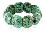 Gemstone African Turquoise Stretchable Bracelet One Size Fits for All