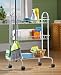 White Rolling 3 Shelf Cleaning Supplies Cart by Collections Etc