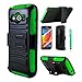 Cover-U174; Samsung Galaxy Avant G386 Extreme Rugged Dual Layer Kickstand Combo Case with Belt clip Holster Green/Black Included [Premium Screen Guard + Cover U (TM) Stylus Pen + Anti-Dust Plug]