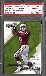 2004 UD Diamond Collection Larry Fitzgerald RC Rookie Cardinals 10 POP 3 - PSA/DNA Certified - NFL Slabbed Autographed Rookie Cards