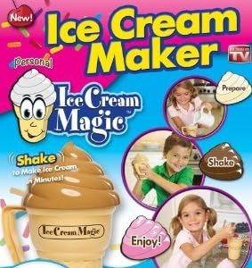 Ice Cream Magic Personal Ice Cream Maker Pack of 5 (3 Brown &amp; 2 Pink Lid Colors)