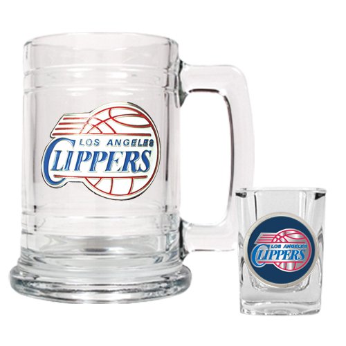 Los Angeles Clippers Beer Mug And Shot Glass Boilermaker Set