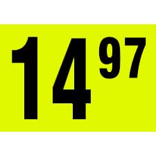 $14.97 In-Store Use Day-Glo Yellow Display Labels 3 4 x 1 2 - 1 Roll, 1000 Labels... by Square Deal Recordings & Supplies