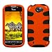 Carrot Orange/Black Fishbone Phone Protector Cover for HTC myTouch 4G Slide