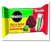 Miracle-Gro 1002751 Tree and Shrub Fertilizer Spikes, 12-Pack