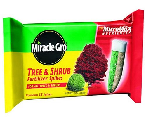 Miracle-Gro 1002751 Tree and Shrub Fertilizer Spikes, 12-Pack
