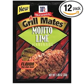 Grill Mates Mojito Lime Marinade, 1.06-Ounce (Pack of 12)