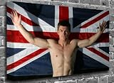 Ricky Hatton - Union Jack Flag Boxing Canvas Art Canvas Print Picture print Size: (40