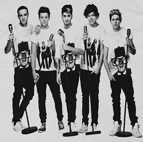 GlobalWish 1D One Direction Cool Pose T-Shirt New White Tee Size M