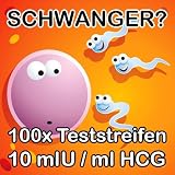 100 Schwangerschaftstest Schwangerschaftsfr�htest 10 mIU/ml hohe Sicherheitvon "ONE STEP"