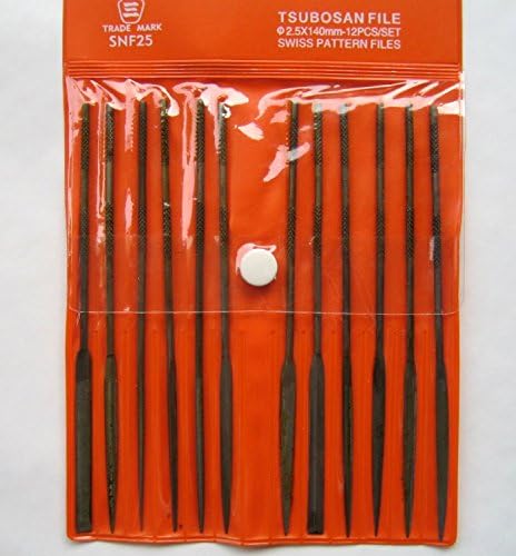 12 Pcs 2.5 x 140mm Files Set for Watchmaker Jewelers