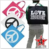 （リッキーアンドヒッキー）Rickey&Hickey　キャンバス地ピースマークLOVE　RICKEYバッグ