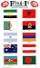 Assorted World Flags Self-Adhesive Flag Stickers